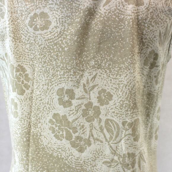 CMC Color Me Cotton Art to Wear shirt top Beige Floral Medium Made in USA - Picture 5 of 6